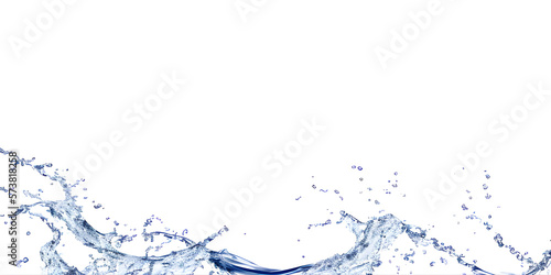 water splash isolated on white background, illustration, Generative, AI