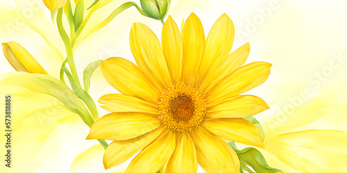 abstract yellow flower back...