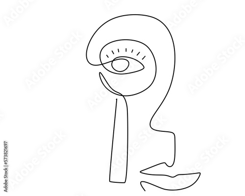 Hand drawing single one lin...