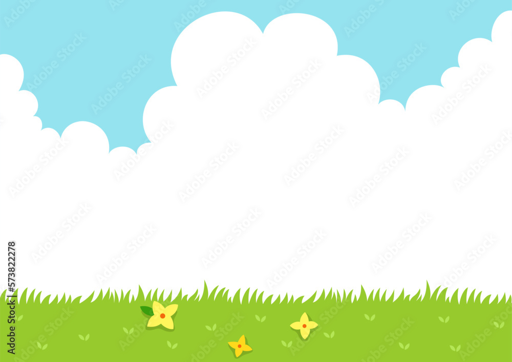Forsythia flowers on the grass with sky background. Forsythia flowers on the grass with sky background.