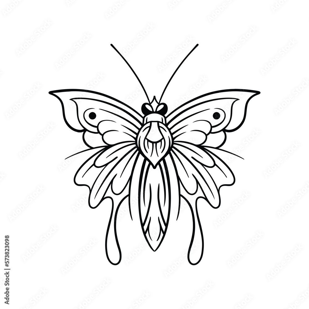 Butterfly vector black and white design illiustration Butterfly vector black and white design illiustration