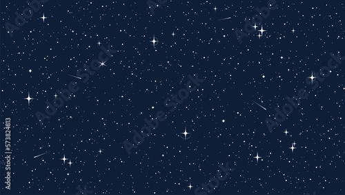 Starry night sky space, galaxy seamless pattern