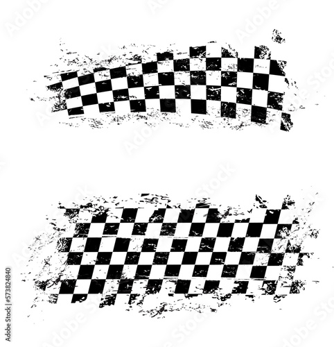 Motorsport race grunge checkered flag background