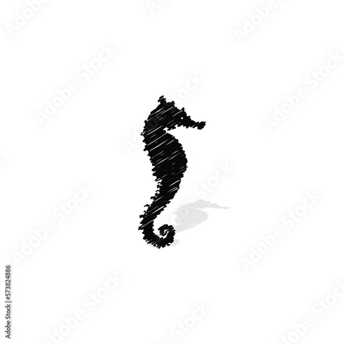 Seahorse icon isolated vector graphics
