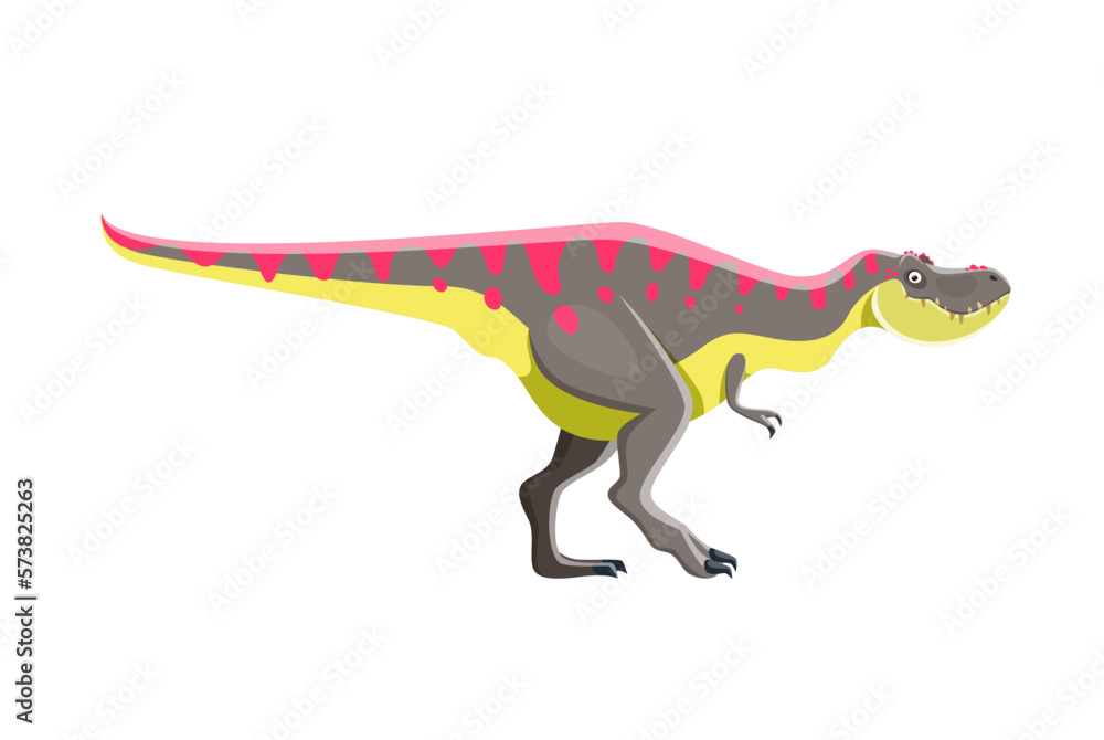 Obraz premium Tarbosaurus isolated dinosaur cartoon character