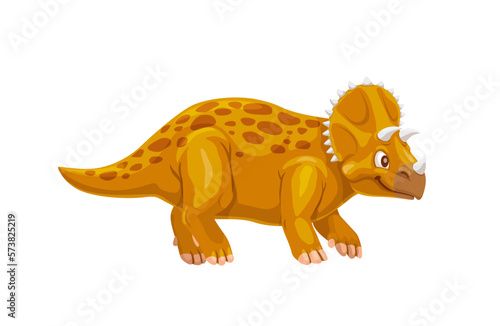 Cartoon avaceratops ceratopsian dinosaur character