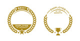 Employee of the month vector badge design