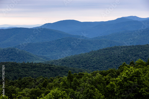 Blue Ridge Mountains view from Shenandoah National Park. photo