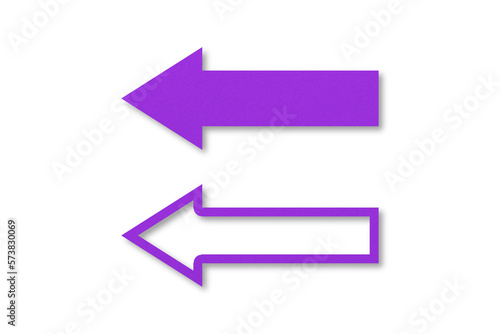 Free Download Purple paper arrow isolated on transparent background. - GFXLoad