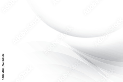 Fototapeta Naklejka Na Ścianę i Meble -  Abstract  white and gray color, modern design stripes background with geometric round shape. Vector illustration.