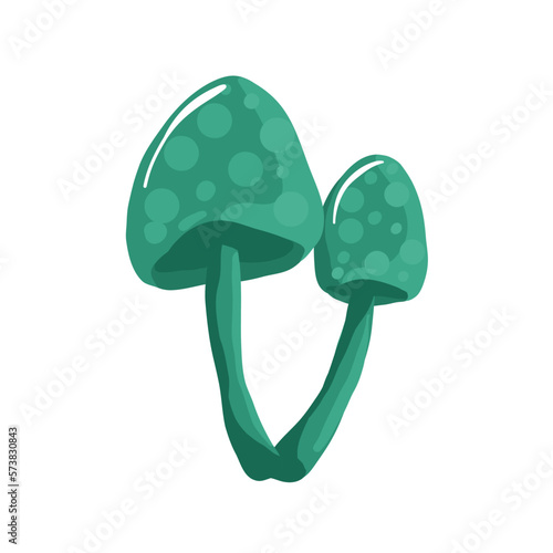 mushrooms in the hand drawing style. Psychedelic abstract mushrooms, hippie style. Vector illustration isolated on a white background.