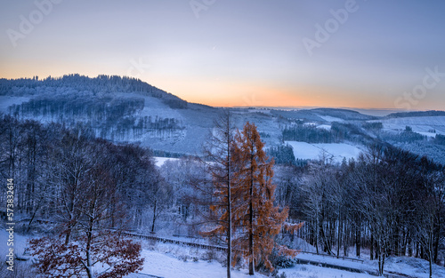 Winter landscape, Schmallenberg, Sauerland, Germany © alfotokunst