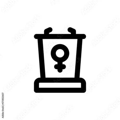 podium line icon