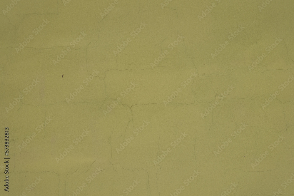 Obraz premium Backdrop - greenish yellow painted wall with cracks