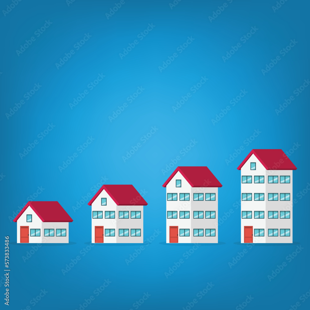 Increasing house prices. Real estate market