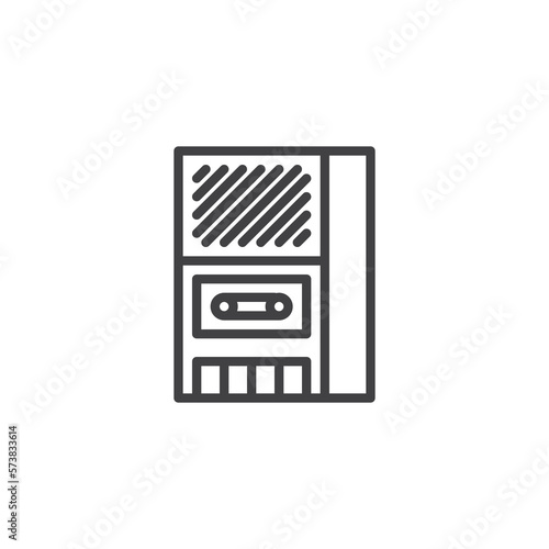 Cassette recorder line icon