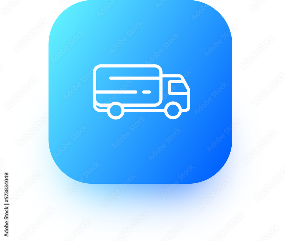 Delivery truck icon in square gradient colors. Cargo signs illustration. Delivery truck icon in square gradient colors. Cargo signs illustration.