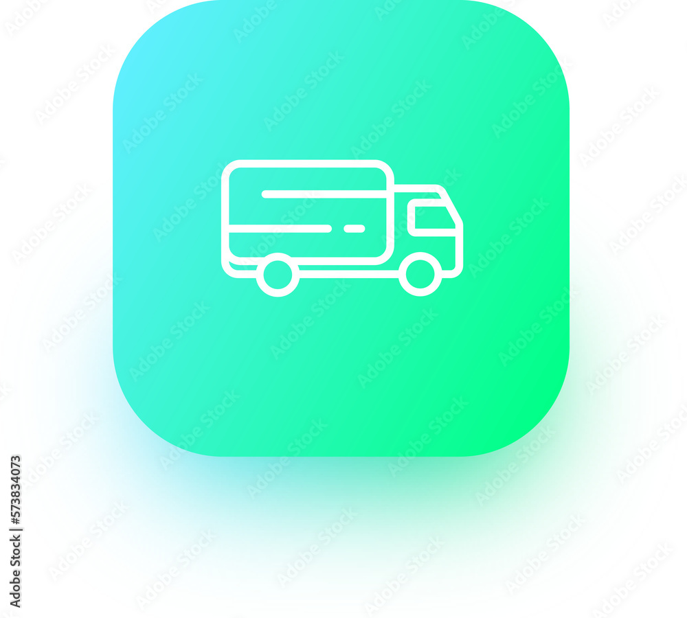 Delivery truck icon in square gradient colors. Cargo signs illustration. Delivery truck icon in square gradient colors. Cargo signs illustration.