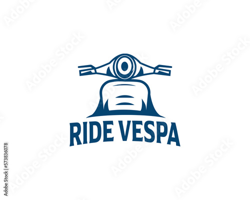 Flat design illustration of Front View scooter 1