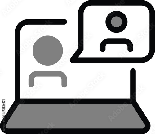 Online Consultation Icon Vector - This icon is typically designed to represent an online consultation or appointment. It may feature an image of a doctor's coat or a medical symbol