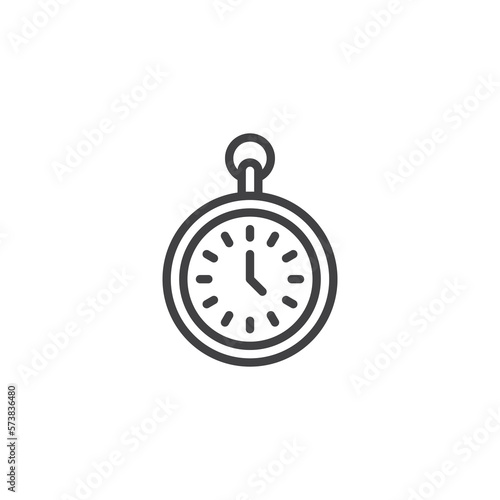 Vintage watch line icon