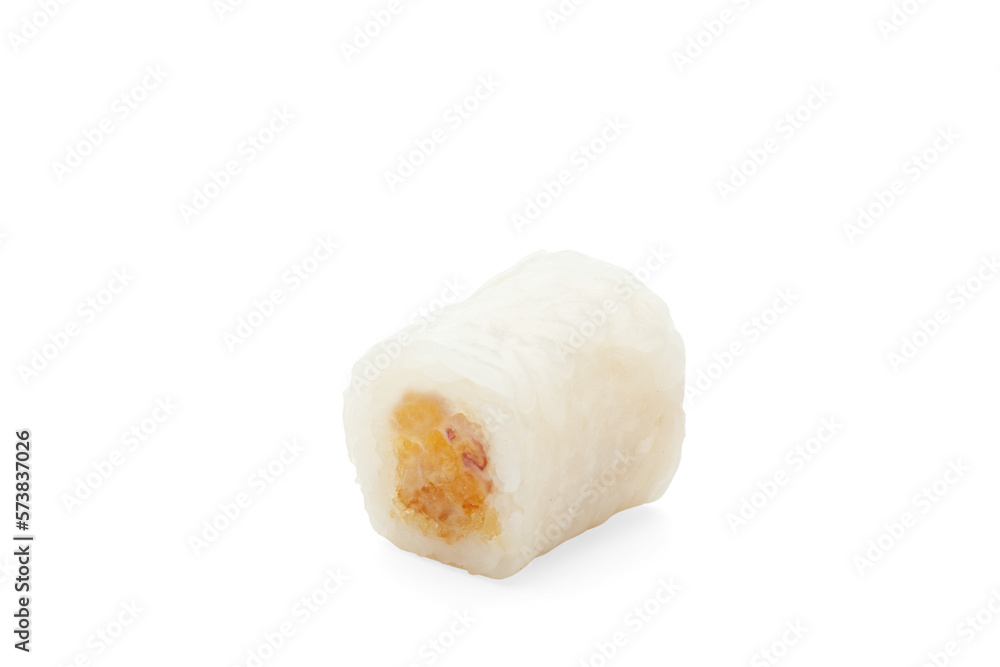 Sushi is a traditional Japanese dish, consisting of a vinegary rice