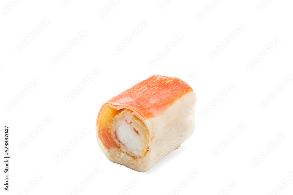 Sushi is a traditional Japanese dish, consisting of a vinegary rice called shari combined with another ingredient which is usually raw fish or seafood. Sushi is a traditional Japanese dish, consisting of a vinegary rice called shari combined with another ingredient which is usually raw fish or seafood.