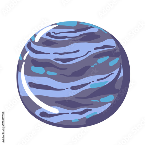 Cartoon fantasy alien planets set, funny elements for another universe design,