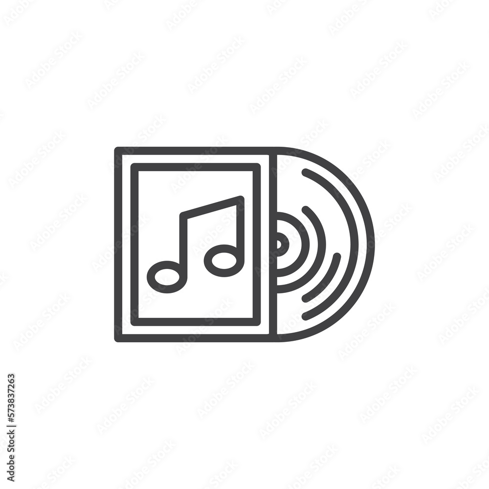 Vinyl record line icon Vinyl record line icon