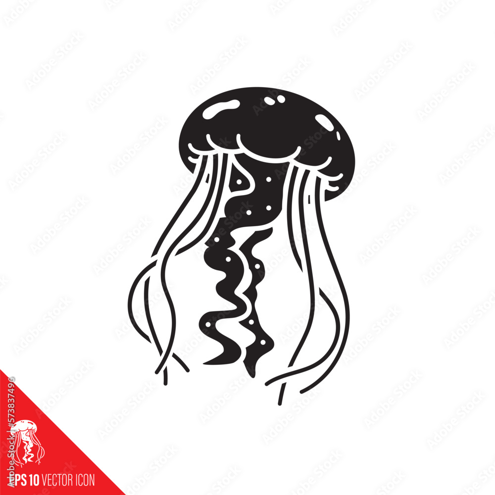 jellyfish vector glyph icon jellyfish vector glyph icon