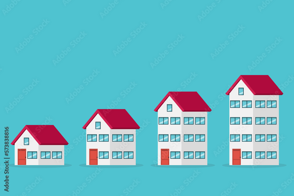 Increasing house prices. Real estate market