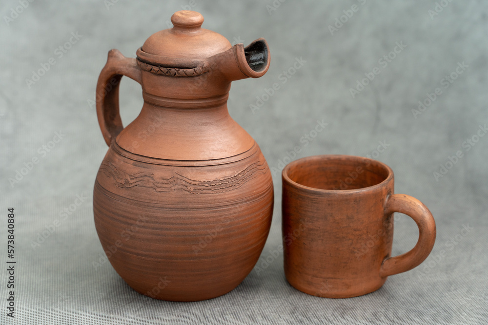 Ceramics, a ceramic product made with their own hands on a potter's wheel, a mug. Ceramics, a ceramic product made with their own hands on a potter's wheel, a mug.