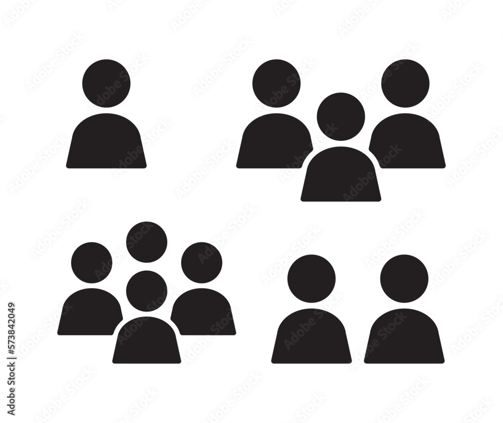 Grouping people icon set isolated vector illustration. Grouping people icon set isolated vector illustration.