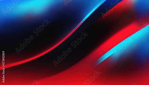 Abstract gradient red, blue and black background. Generative AI illustration.