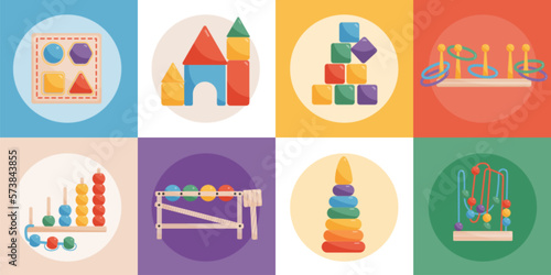 Montessory Flat Design Concept