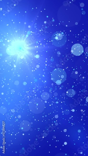 Wallpaper Mural Flying glittering defocused particles animation. Abstract defocused particles moving at blue background. Seamless looping vertical animation. Torontodigital.ca