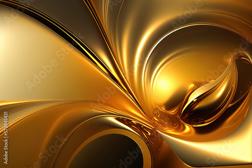 Abstract golden background image  Generative AI