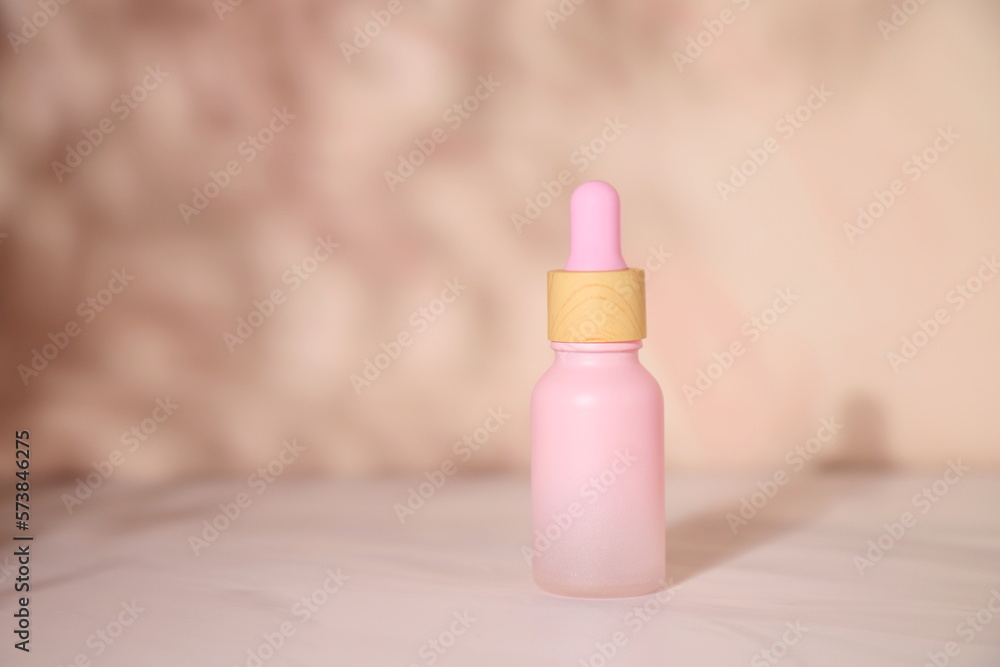 Cosmetic bottle mockup under shadow Cosmetic bottle mockup under shadow