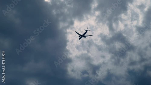 Plane flying in the sky