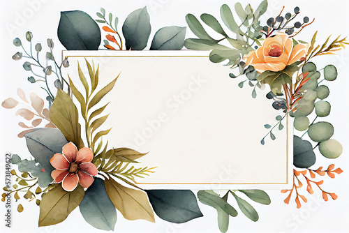 floreal watercolor invitation