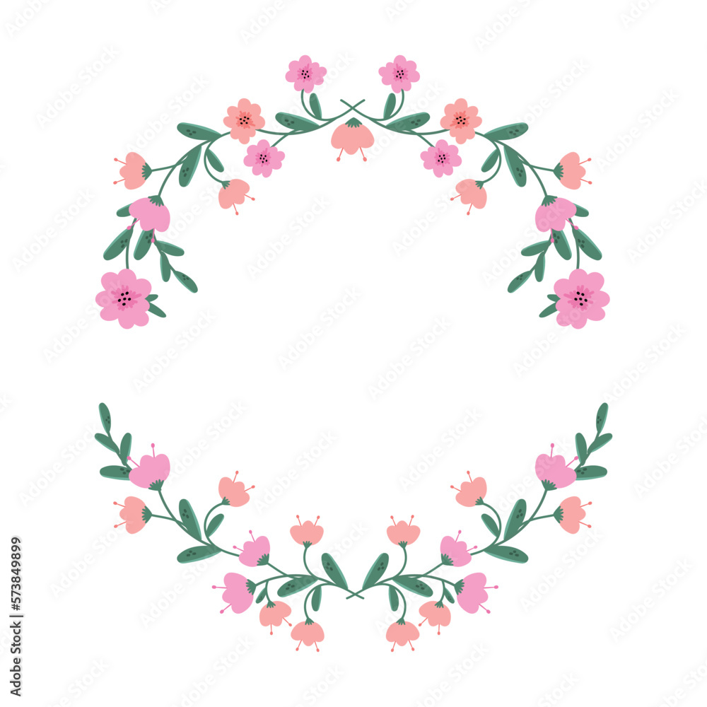 Spring flower decorative bright frame