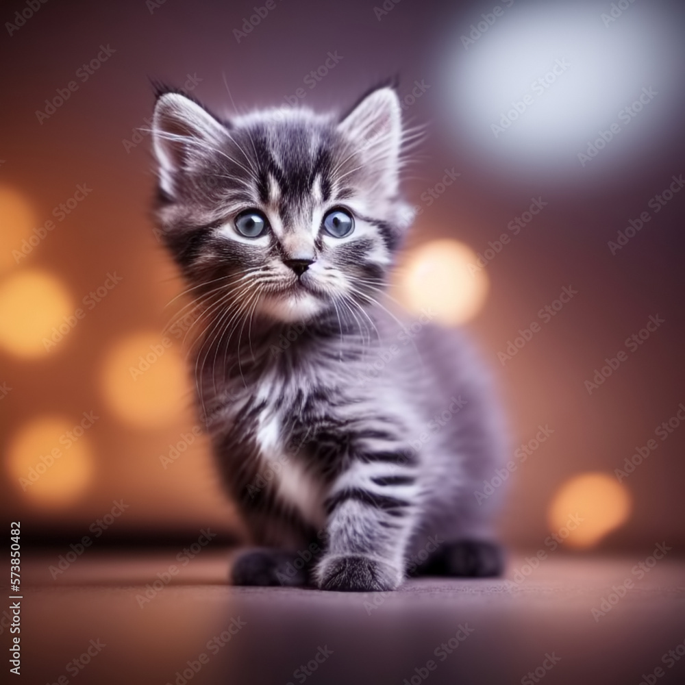 Cute and adorable little British kitten. Generative AI