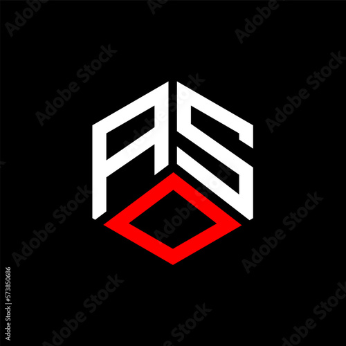 ASO letter logo abstract creative design. ASO unique design	