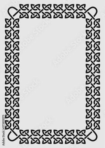 Vintage, Celtic Style frame isolated. Vector illustration