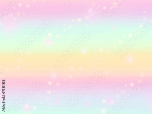 Fantasy Rainbow Background Vector illustration of galaxy fantasy background and pastel color. Unicorn  