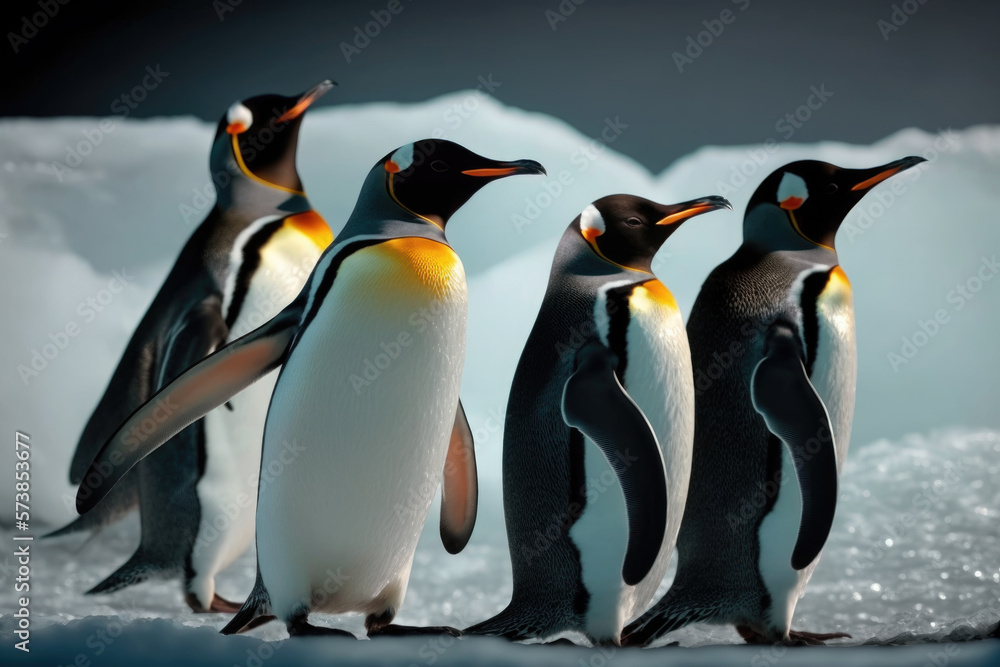 Fototapeta premium Adorable Antarctic penguins. Wildlife in the polar regions.