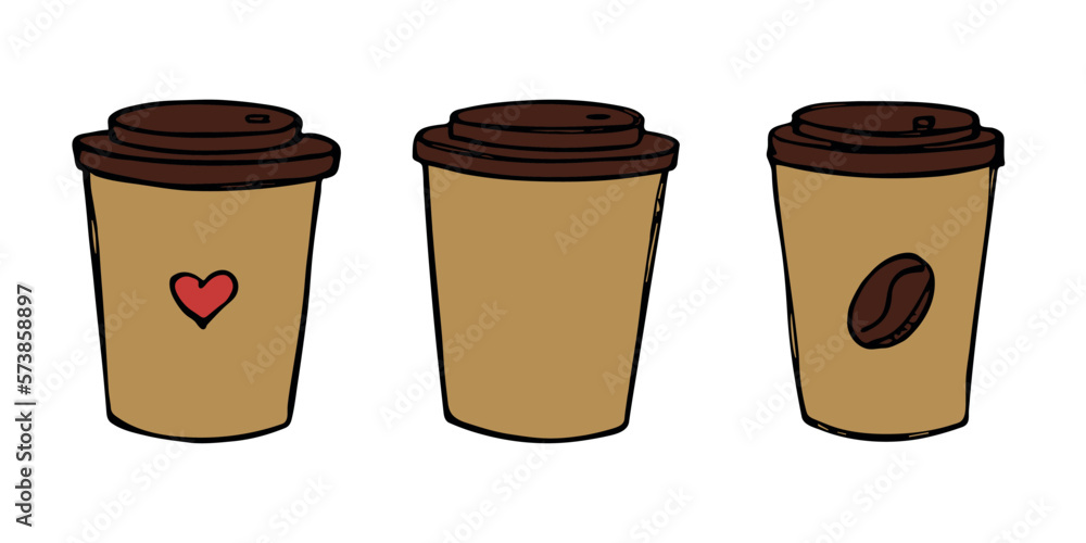 Premium Vector  Cute cup of tea and coffee illustration simple