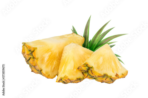 Fototapeta whole pineapple and pineapple slice