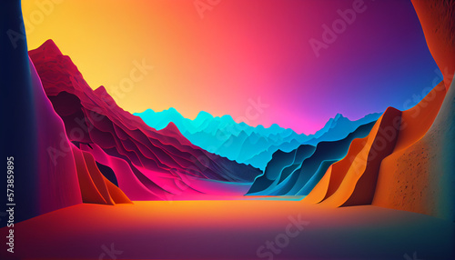 Rainbow vibrant colors vector wallpaper generative ai