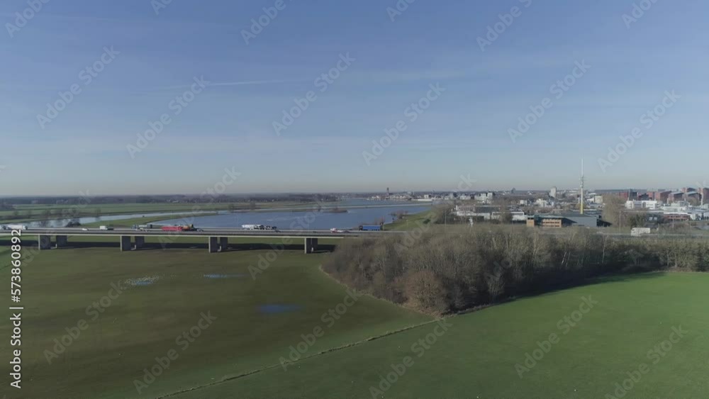 Drone shot of highway in the middle of nature. Drone shot of highway in the middle of nature.